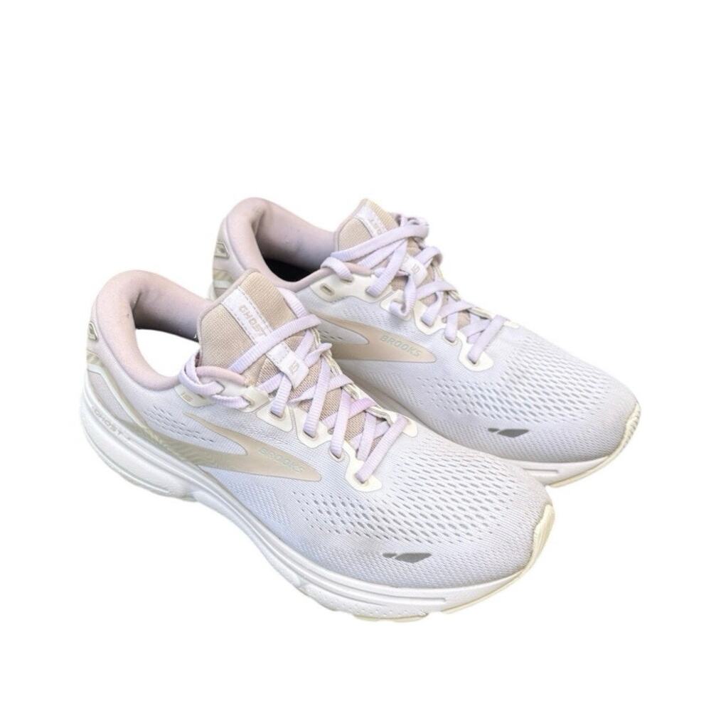 Brooks Ghost 15 Running Shoes Athletic Sneakers White Walking Casual Womens 9